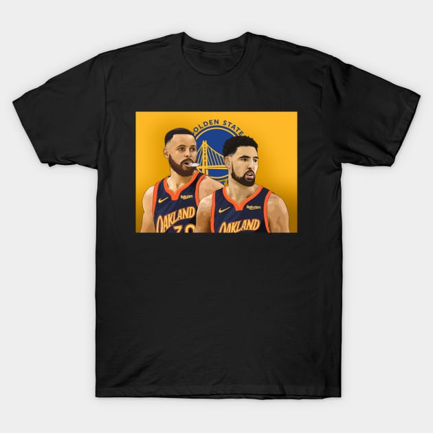 Stephen Curry & Klay Thompson T-Shirt by leondesignsau